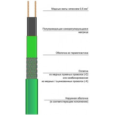 саморегулирующаяся электрическая нагревательная лента 15фсм2-ст